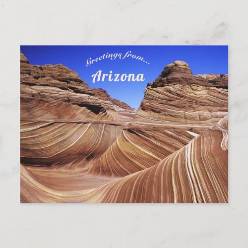 The Wave Coconino County Arizona Postcard