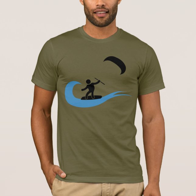 The wave cool kitesurfing icon T-Shirt (Front)