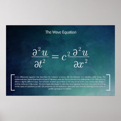 The Wave Equation _ Math Poster