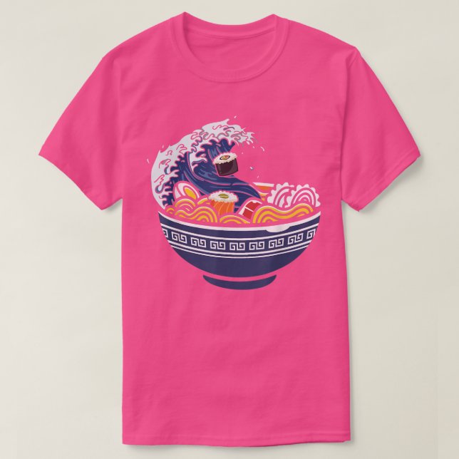 The Wave Japan Ramen Bowl Kawaii Anime Lover 1559 T-Shirt (Design Front)