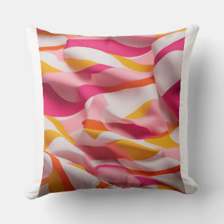 The Wave of Bright Throw Pillow