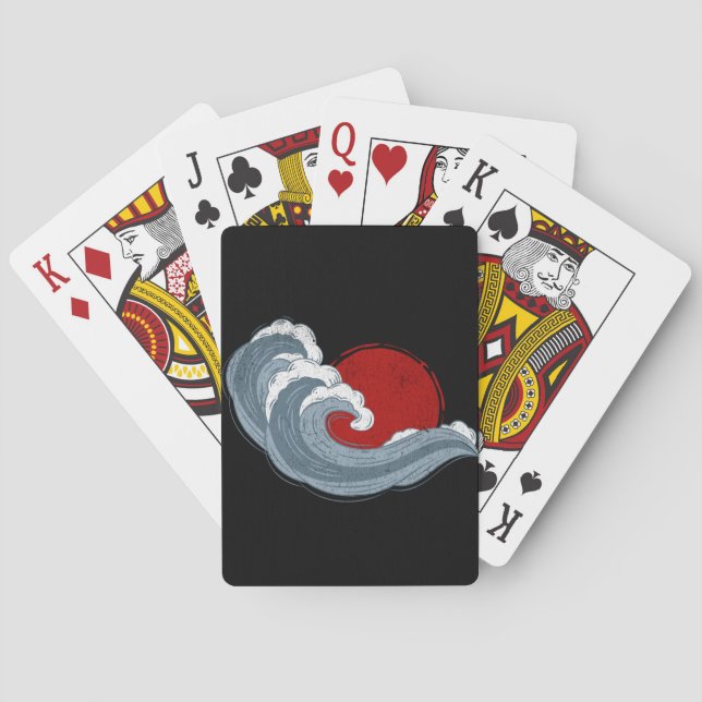 The wave of Kanagawa Poker Cards (Back)