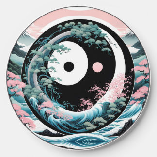 The Wave Pink Sage Teal Wireless Charger
