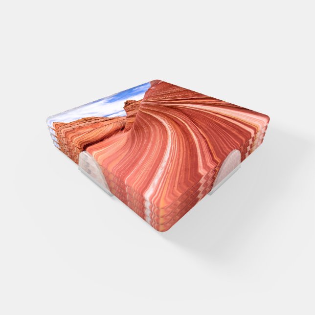 The Wave Sandstone Rock Formation Coaster Set (Set)