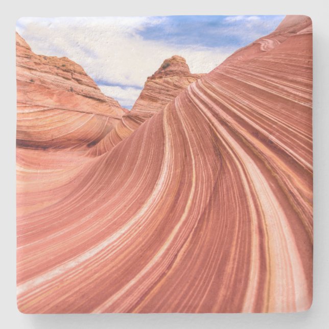 The Wave Sandstone Rock Formation Stone Coaster (Front)