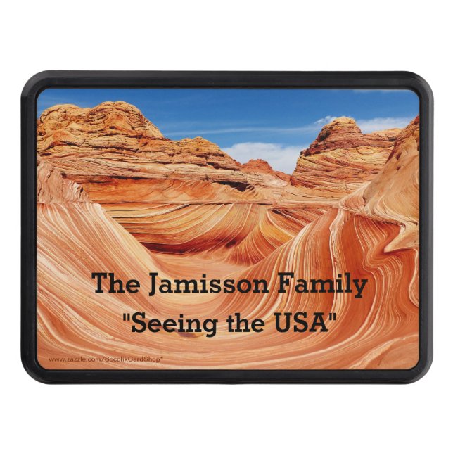 "The Wave" Southwest Landscape Photo Trailer Hitch Cover (Front)