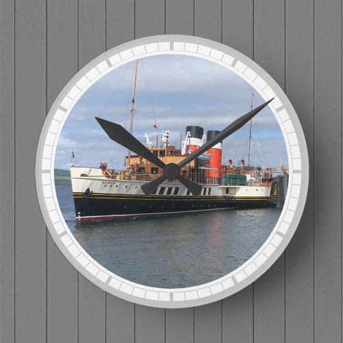 The Waverley Paddle Steamer in Scotland Round Clock