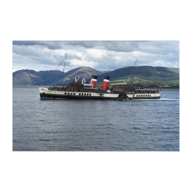 The Waverley Paddle Steamer off Scotland Acrylic Print (Front)
