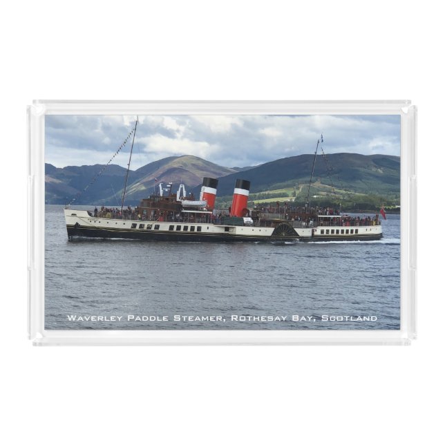 The Waverley Paddle Steamer off Scotland Acrylic Tray (Front)