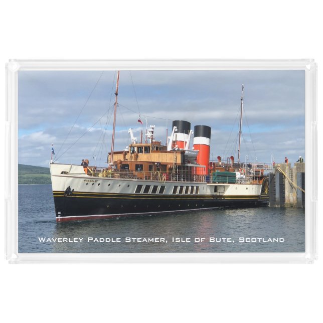 The Waverley Paddle Steamer, Rothesay, Scotland Acrylic Tray (Front)