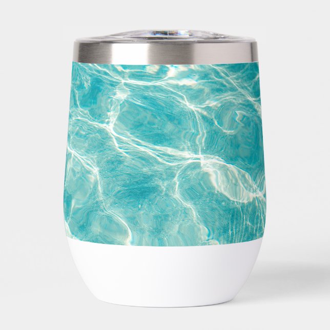 the waves of the sea thermal wine tumbler (Front)