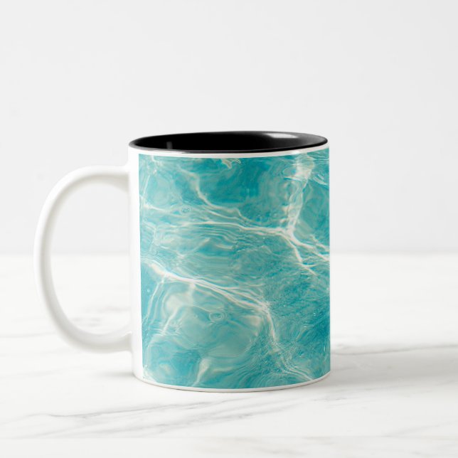 the waves of the sea Two-Tone coffee mug (Left)