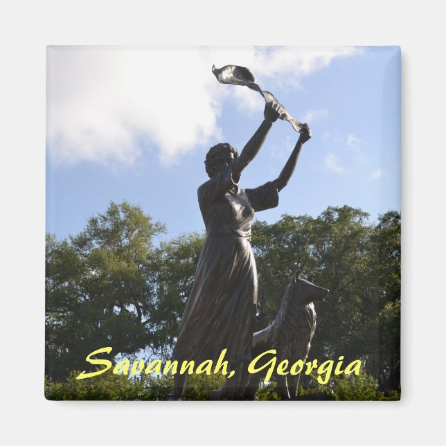 The Waving Girl,Savannah, Georgia Magnet (Front)