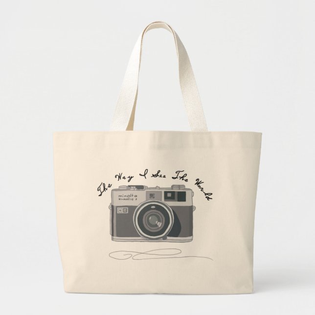 The Way I See The World Large Tote Bag (Front)