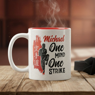 The Way of Karate - Brushstroke Power Two-Tone Coffee Mug