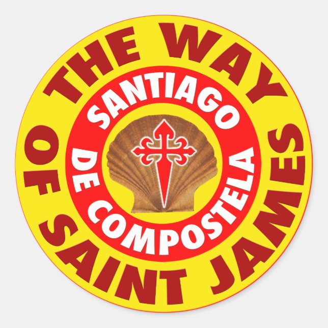 The Way of Saint James Classic Round Sticker (Front)