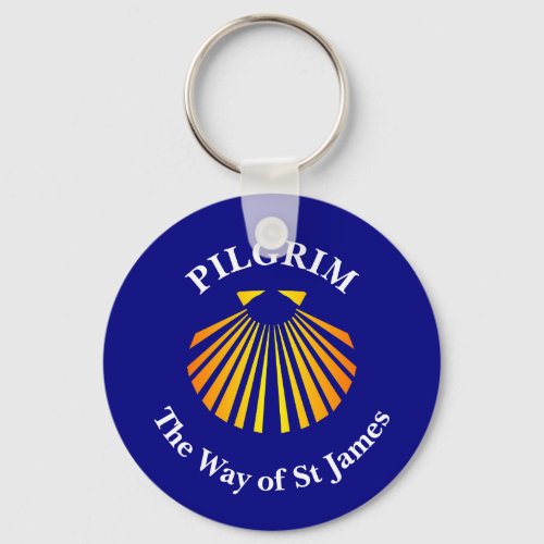 The Way of St James pilgrims  Button Keychain