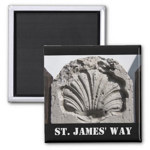 The Way of St James Scallop Route Marker Magnet