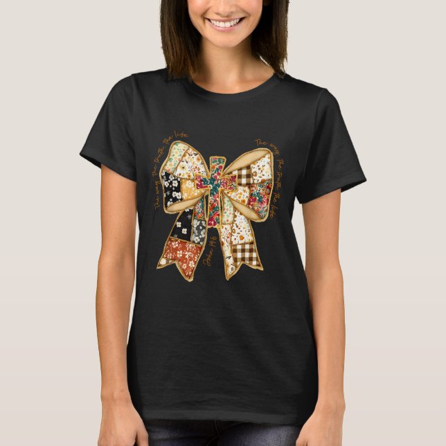 The Way The Truth The Life Coquette Christian Vers T-Shirt (Front)