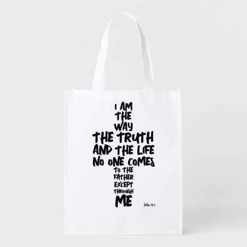 The Way The Truth The Life John 146 Bible Verse Grocery Bag