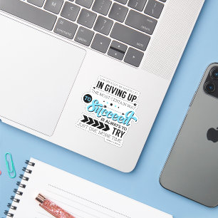 The Way To Succeed Typography Motivational Quote Sticker