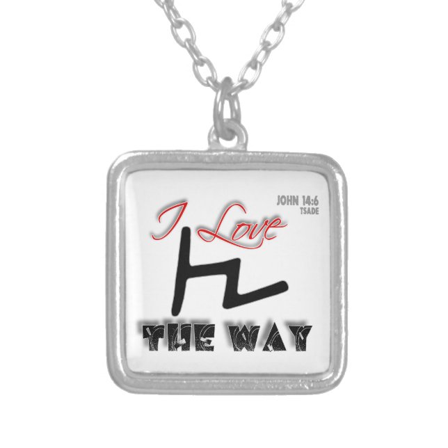 The Way (Tsade) Silver Plated Necklace (Front)