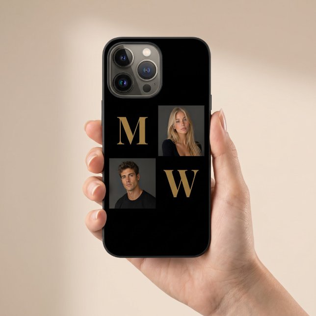 The Way We Are Custom Couple Photo Monogram Black iPhone Case (Creator Uploaded)