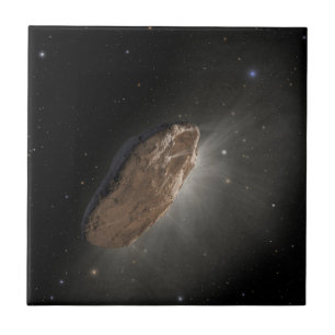 The Wayward Interstellar Object Oumuamua. Ceramic Tile