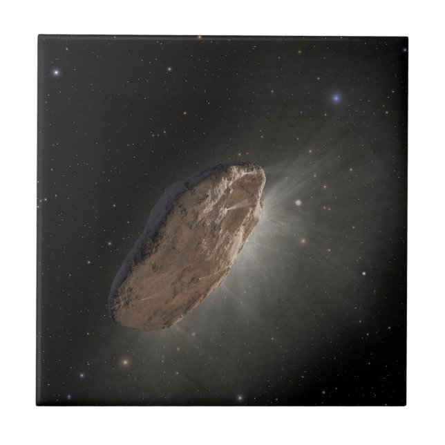 The Wayward Interstellar Object Oumuamua. Ceramic Tile (Front)