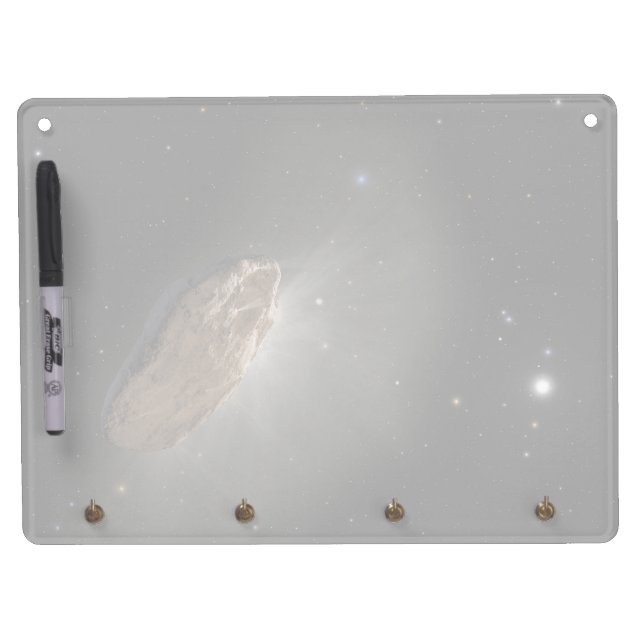 The Wayward Interstellar Object Oumuamua. Dry Erase Board With Keychain Holder (Front)
