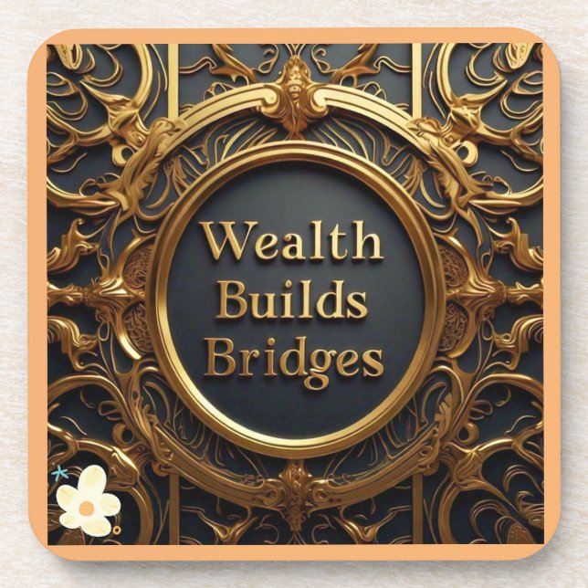 "The Wealth Factor" Beverage Coaster (Front)