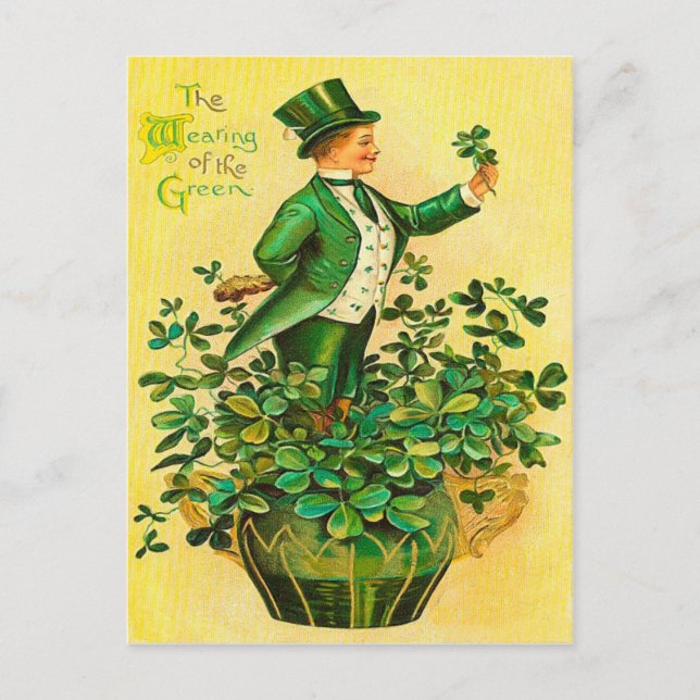 The Wearing of the Green -St. Patrick's Day Postcard (Front)