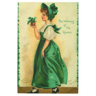 "The Wearing of the Green" vintage card, 1907 Metal Print
