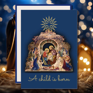 The Weary World Rejoices! Christmas Nativity Holiday Card