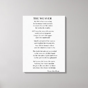 THE WEAVER POEM CANVAS PRINT