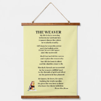 THE WEAVER POEM HANGING TAPESTRY