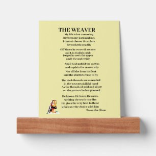 THE WEAVER POEM PICTURE LEDGE