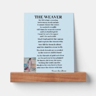 THE WEAVER POEM PICTURE LEDGE