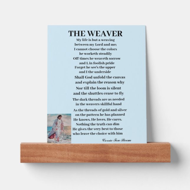 THE WEAVER POEM PICTURE LEDGE (Front)