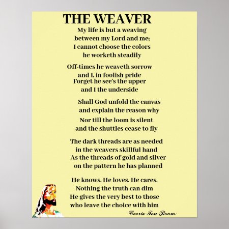 The Weaver Poem Poster