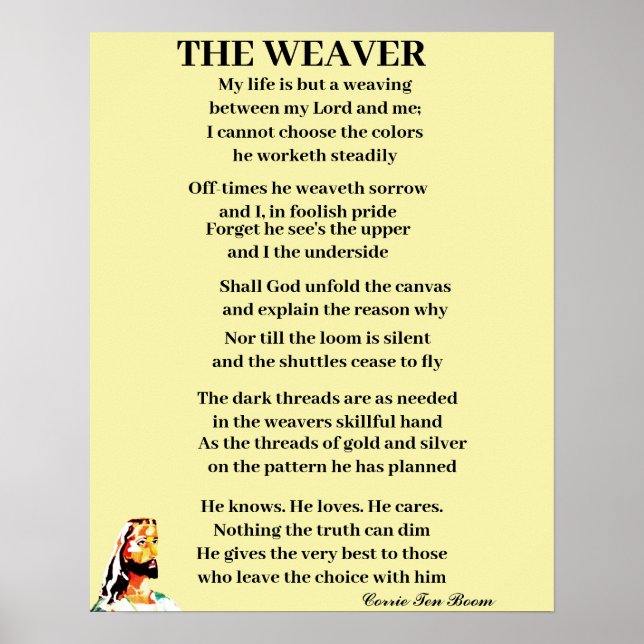 THE WEAVER POEM POSTER (Front)