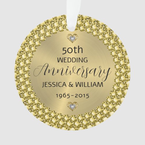 The wedding anniversary diamonds  silver ornament