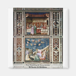 The Wedding At Cana Lower By Giotto Di Bondone Magnet