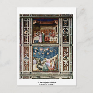 The Wedding At Cana Lower  By Giotto Di Bondone Postcard