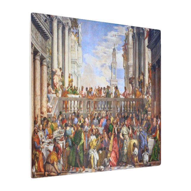 The Wedding at Cana | Paolo Veronese | Metal Print (Angled)