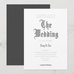 The Wedding Blackletter Wedding Invitation
