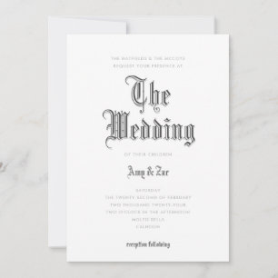 The Wedding Blackletter Wedding Invitation