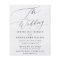 The Wedding Budget black on white Elegant Invite 