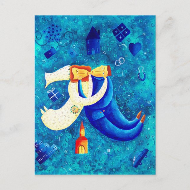 The Wedding Contemporary Art Painting Postcard (Front)