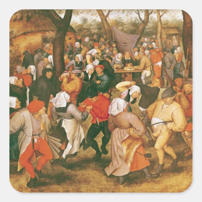 The Wedding Dance, 1607 Square Sticker (Front)